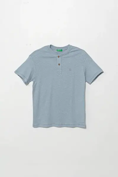 Dětské tričko s příměsí lnu United Colors of Benetton