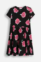 Šaty Coccodrillo černá barva, midi, EVERYDAY GIRL