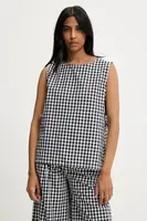 Bavlněná halenka Answear.LAB dámská, černá barva, vzorovaná