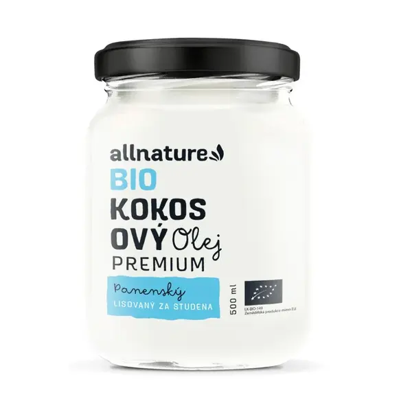 Allnature Kokosový olej panenský BIO 500 ml