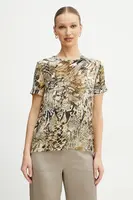 Hedvábná halenka Marciano by Guess TATJANA dámská, zelená barva, vzorovaná, 5GGH36 7320A