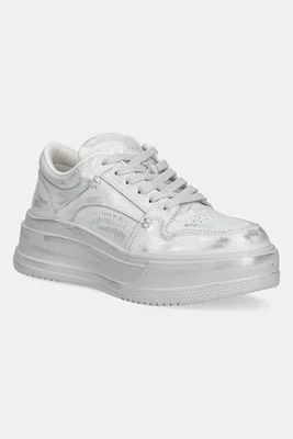 Kožené sneakers boty Miss Sixty šedá barva, 6S1QJ85900