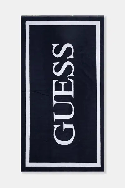 Bavlněný ručník Guess tmavomodrá barva, E5GZ13 SG00P