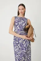 Bavlněné šaty Medicine tmavomodrá barva, midi, přiléhavé