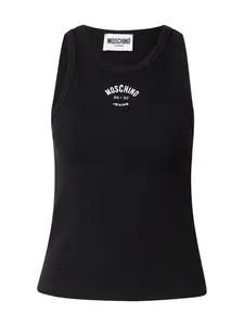 Moschino Jeans Top  čierna / biela