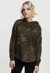 Dámska oversized maskáčová mikina s kapucňou