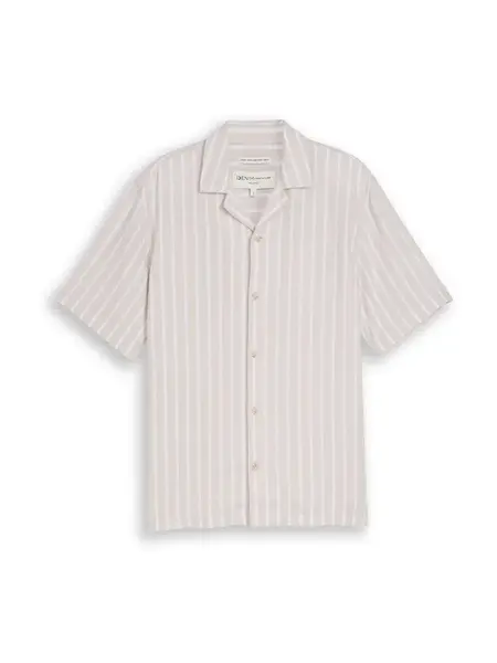 TOM TAILOR DENIM Košeľa  tmavošedá / biela