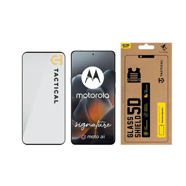 Tvrzené sklo Tactical Glass Shield 5D pro Motorola Signature, černá