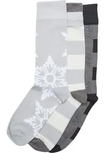 Unisex Christmas Socks Urban Classics Christmas Snowflakes Socks 3-Pack