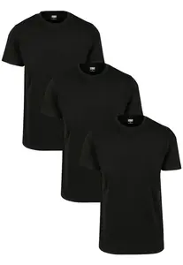 Basic T-shirt of 3 black/black/black