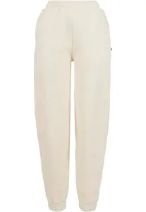 Women's organic balloon sweatpants with high waist whitesand