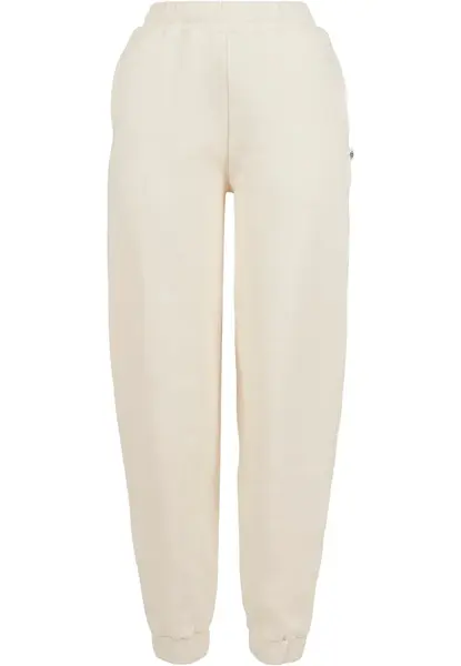 Women's organic balloon sweatpants with high waist whitesand