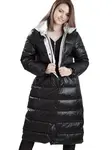 PERSO Woman's Women's coat quilted with silver accents