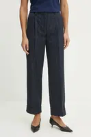 Kalhoty MAX&Co. dámské, tmavomodrá barva, jednoduché, high waist, 2516131062200