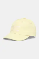 Bavlněná baseballová čepice Elisabetta Franchi žlutá barva, s aplikací, EFCP025.C.CA010
