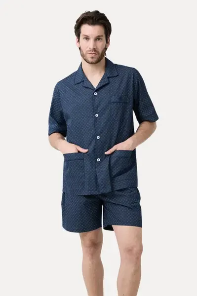 Pánské pyžamo krátké RAFAEL XL Tmavě modrá