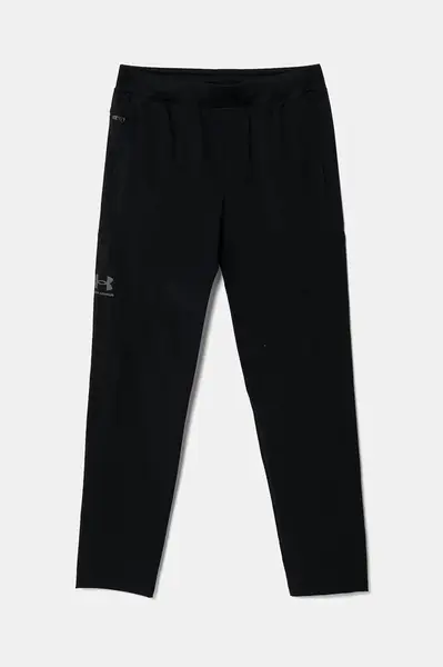 Dětské tepláky Under Armour Unstoppable Tapered Pant černá barva, hladké, 1373752