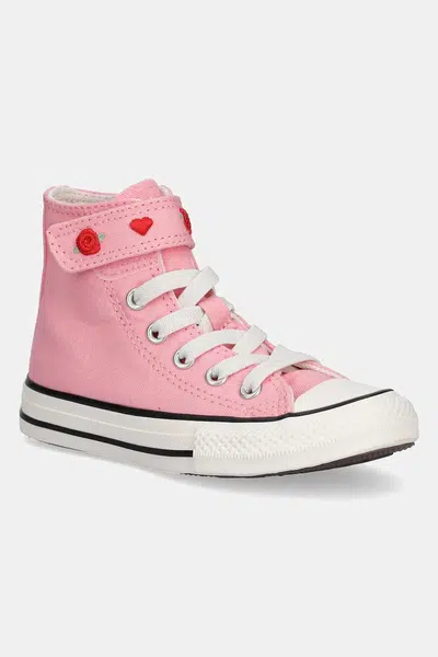 Dětské tenisky Converse Chuck Taylor All Star 1V růžová barva, A10714C