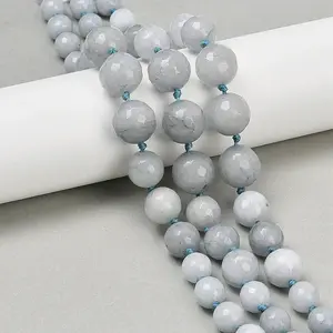 Natural White Jade Beads Strands
