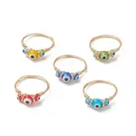 Lampwork Evil Eye Finger Ring