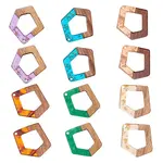 Transparent and Opaque Resin & Walnut Wood Pendants