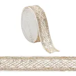 Rhombus Pattern Polyester Ribbon with Paillette