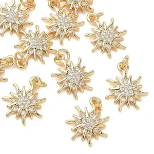 Brass Clear Cubic Zirconia Pendants