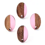 Resin & Walnut Wood Stud Earring Findings