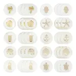 40Pcs 10 Style Natural Freshwater Shell Pendants