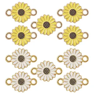 10Pcs 2 Colors Golden Tone Alloy Connector Charms