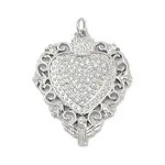 Brass Micro Pave Cubic Zirconia Pendants