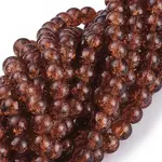 Crackle Glass Round Beads Strands