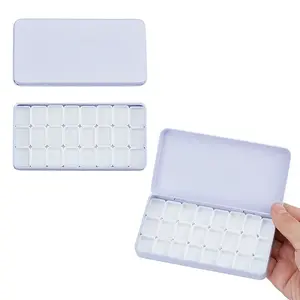 Watercolor Paints Tins Plastic Iron Box