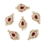 3Pcs Brass Micro Pave Cubic Zirconia Links Connectors