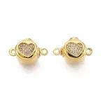 Brass Micro Pave Clear Cubic Zirconia Box Clasps