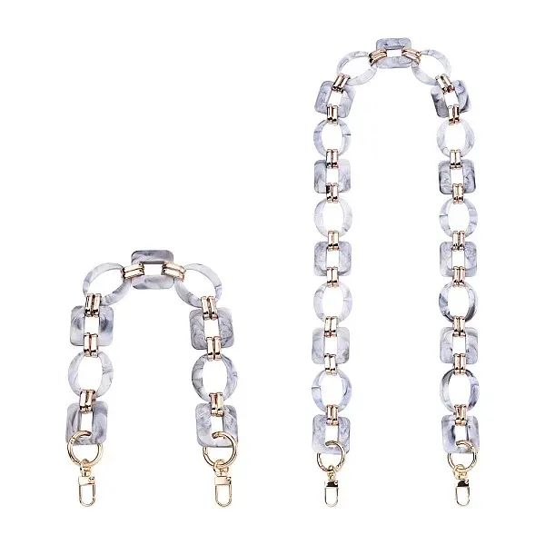 2Pcs Oval & Square Acrylic Bag Handle