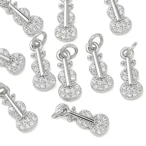 Brass Clear Cubic Zirconia Pendants