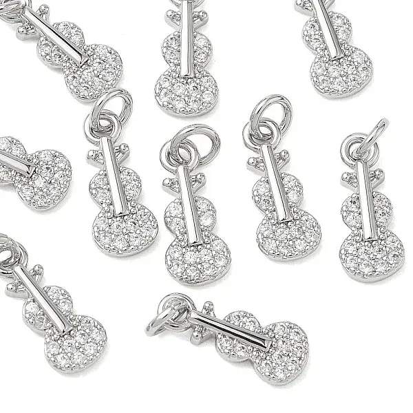 Brass Clear Cubic Zirconia Pendants