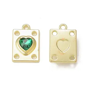 Rack Plating Alloy Glass Pendants