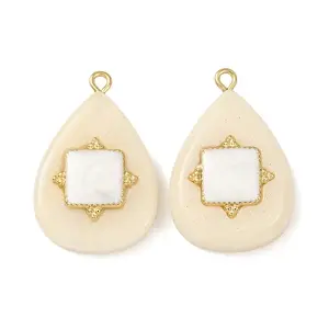 304 Stainless Steel Resin Pendants