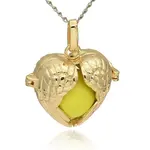 Golden Tone Brass Hollow Heart Cage Pendants