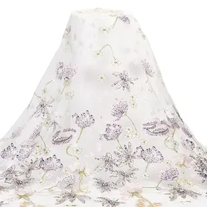 3D Flower Organgza Polyester Embroidery Ornament Accessories