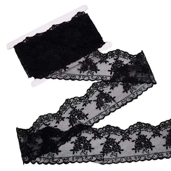 5 Yards Polyester Flower Lace Fabric Trim