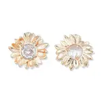 Brass Pave Clear Cubic Zirconia Pendants