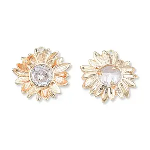 Brass Pave Clear Cubic Zirconia Pendants