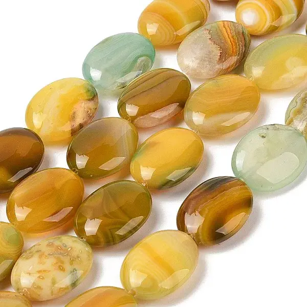 Natural Striped Agate/Banded Agate Beads Strands