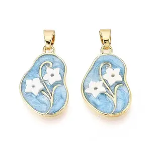 Brass Enamel Pendants