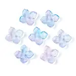 Baking Painted Transparent Glass Bead Caps