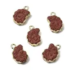 Dyed Synthetic Lava Rock Pendants