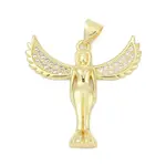 Brass Micro Pave Cubic Zirconia Pendants